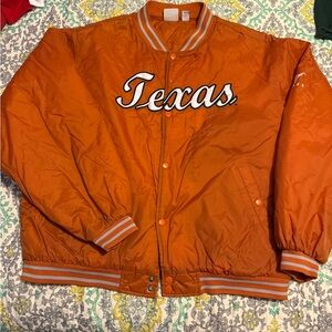 Texas Script Bomber Jacket - Orange - red oak XL